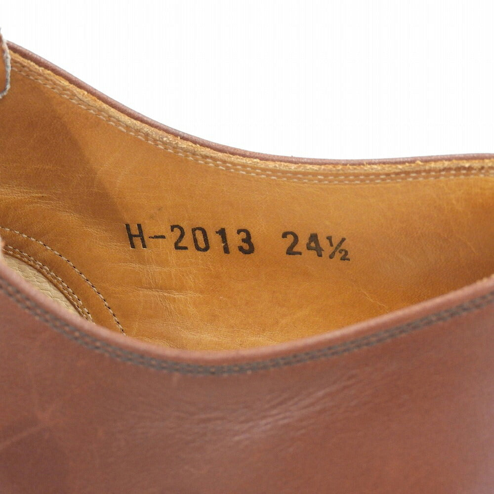 SCOTCH GRAIN H-2013 Leather U-Tip Shoes Brown Sneakers Size 24.5