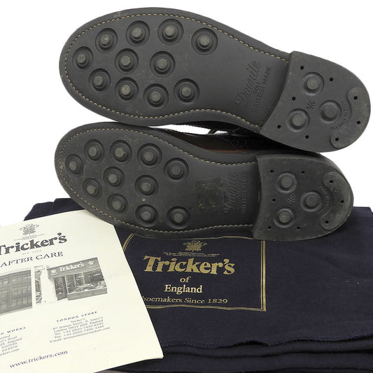 Tricker's Malton Medallion Wingtip Boots Brown Size 5.5