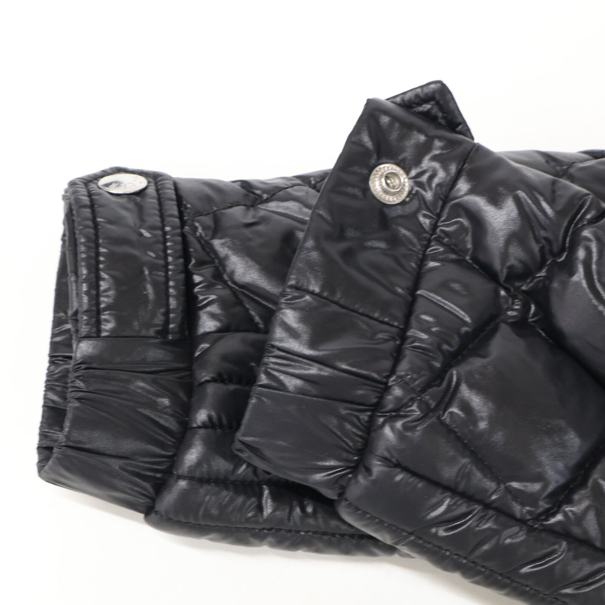 MONCLER VERAN Quilted Riders Nylon Down Jacket Black Size 1