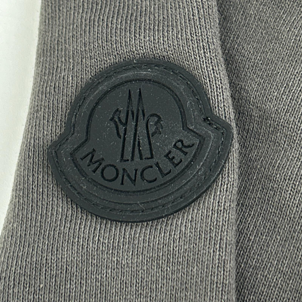 MONCLER Gray M-Logo Cotton Pullover Hoodie Size M