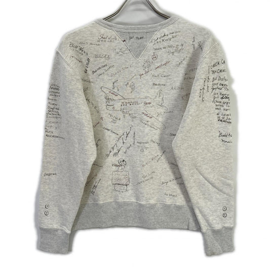 GLADHAND Beige Hand-Painted Girl Finish Sweatshirt Size S