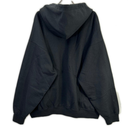 Y-3 Brushed Terry Zip Hoodie Black Cotton Jacket Size XL