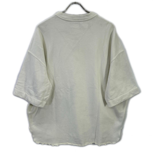 JIL SANDER+ White Cotton Cut-Off S/S Sweatshirt Size S