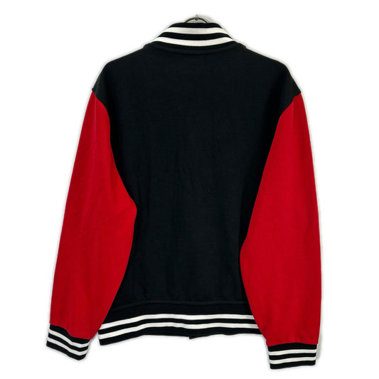 P-wing Black Red Varsity Jacket Polyester Size L