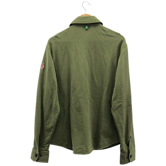 MONCLER Grenoble 22 Cotton Logo Patch Shirt Jacket Size L