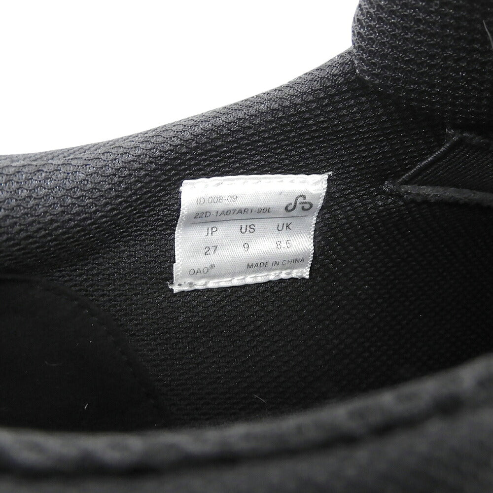OAO FOUNTAIN Center Zip Design Low Sneakers Black Size 27