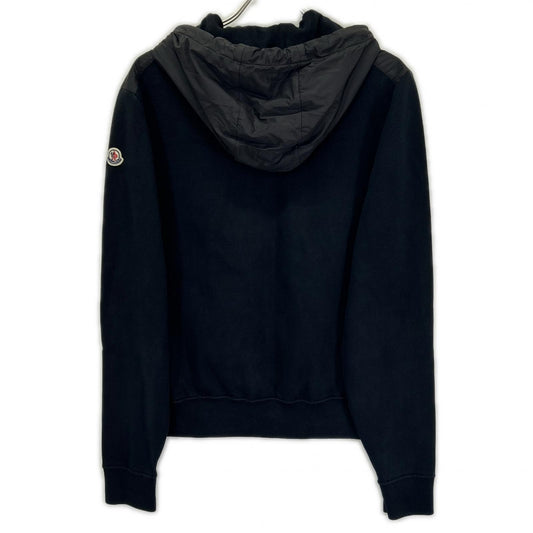 MONCLER '20 Tricot Cardigan Nylon Hooded Jacket Size M