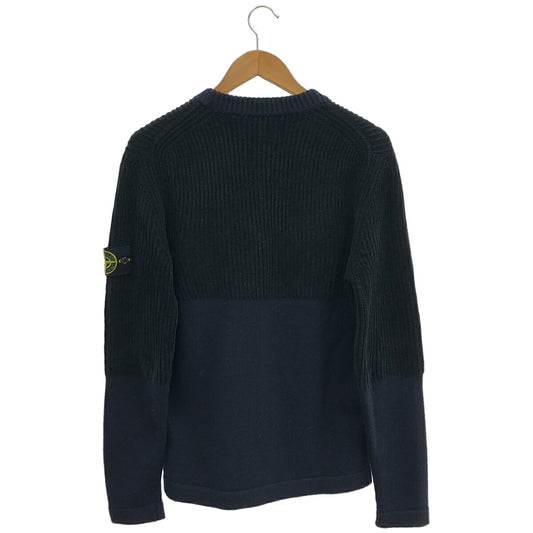 STONE ISLAND 19AW Navy Raglan Knit Sweater Size S