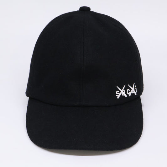 sacai KAWS 21AW Melton Wool Cap Black Size 3