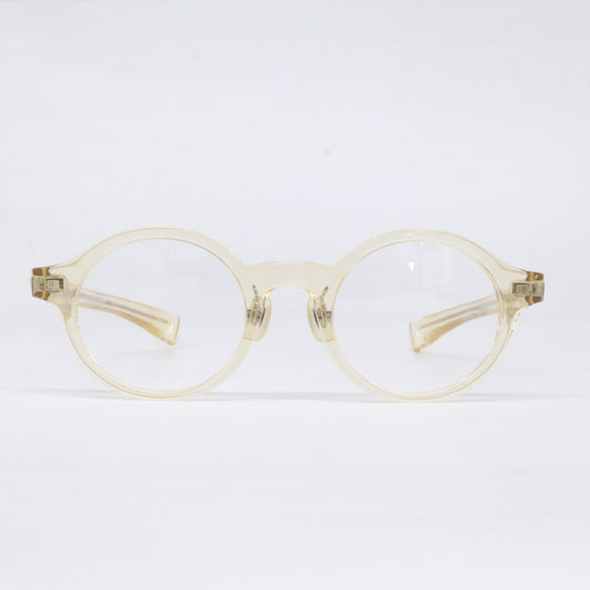 FOUR NINES FN-0846 Round Sunglasses Ecru Size 46X22-145