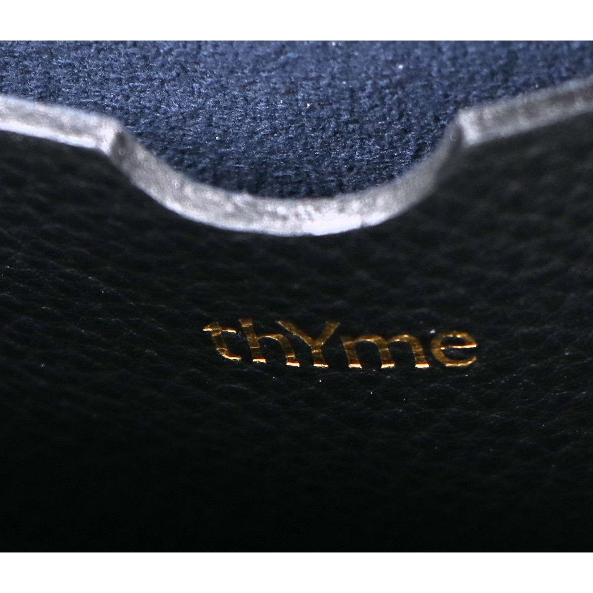 thYme Natural Shrink Leather Tote Bag Black