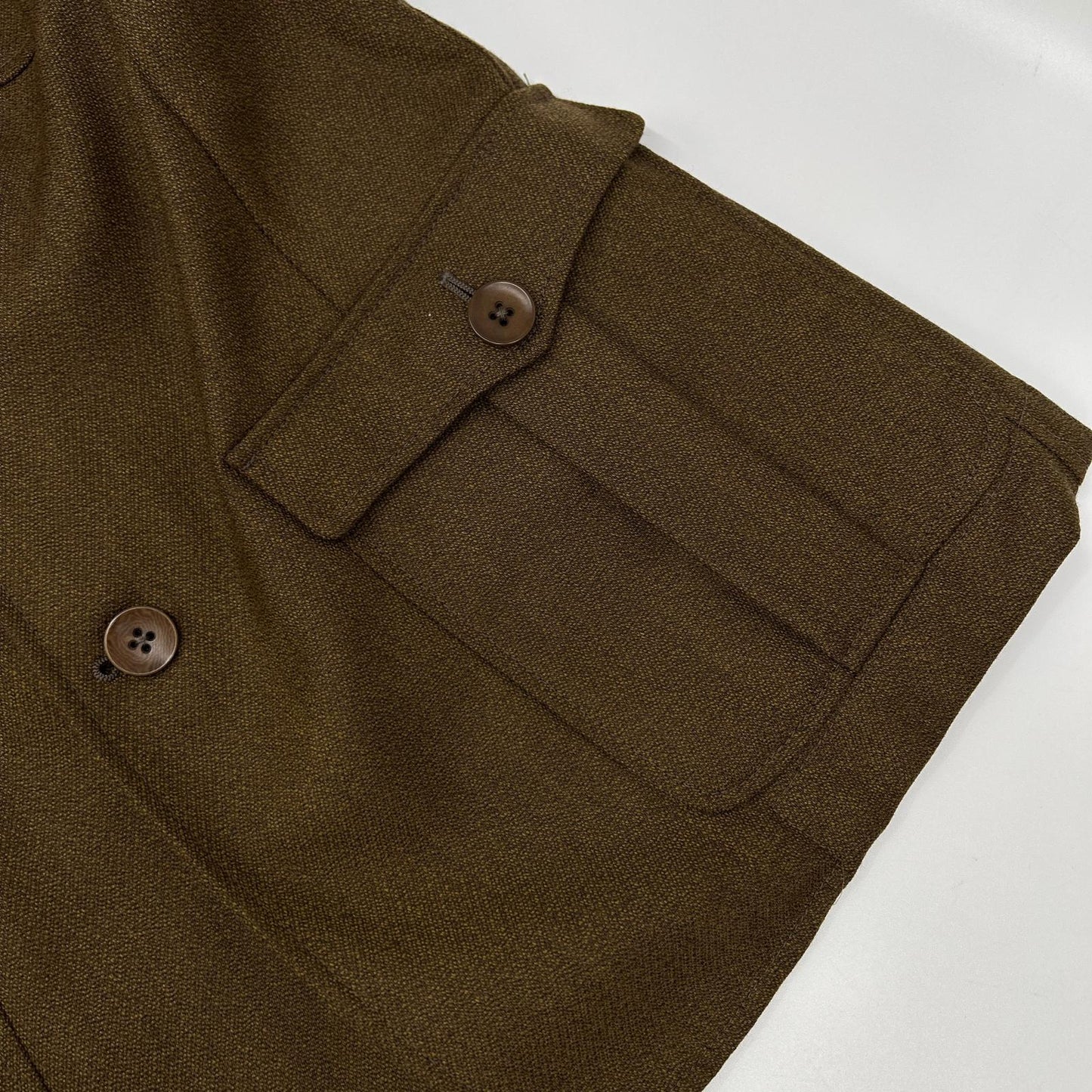 ELNEST FJB Wool Safari Jacket Brown Size 48