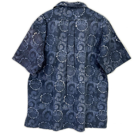 POLObyRalphLauren Blue Linen Cotton Sunflower Shirt Polo Size L