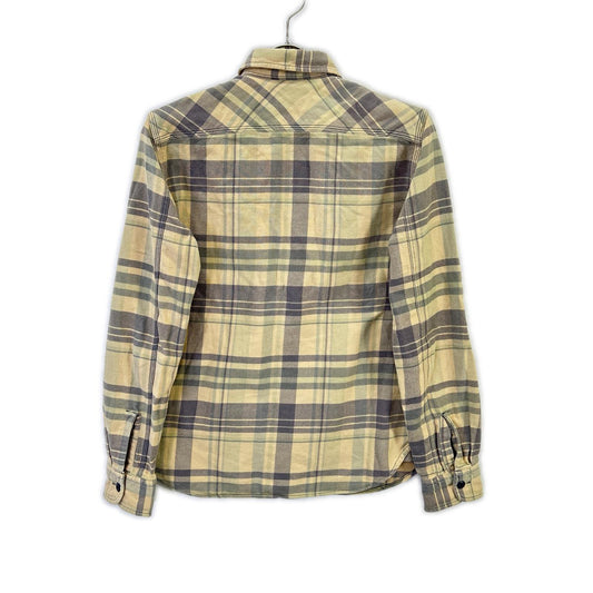RRL Beige Cotton Plaid Flannel Shirt Size 3