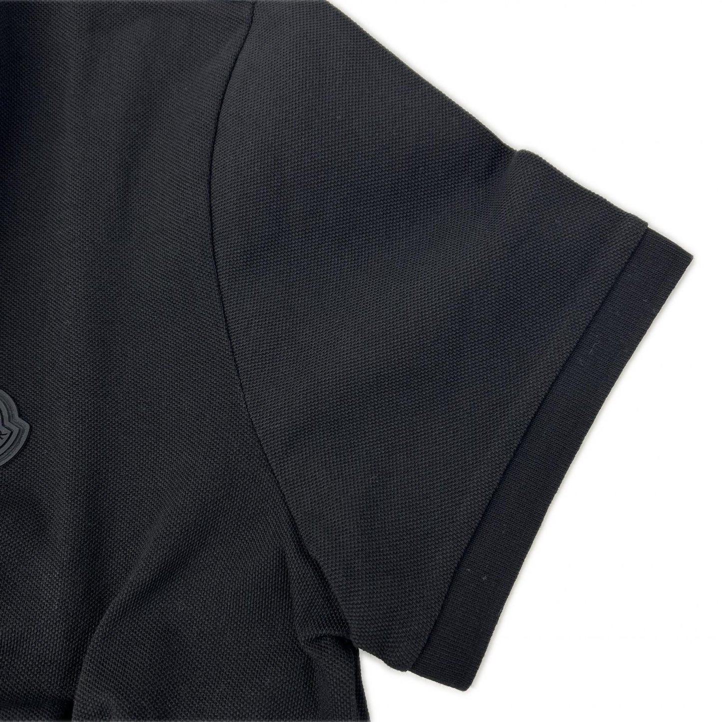 MONCLER 19 Maglia Polo Rubber Patch Short Sleeve Polo Size M