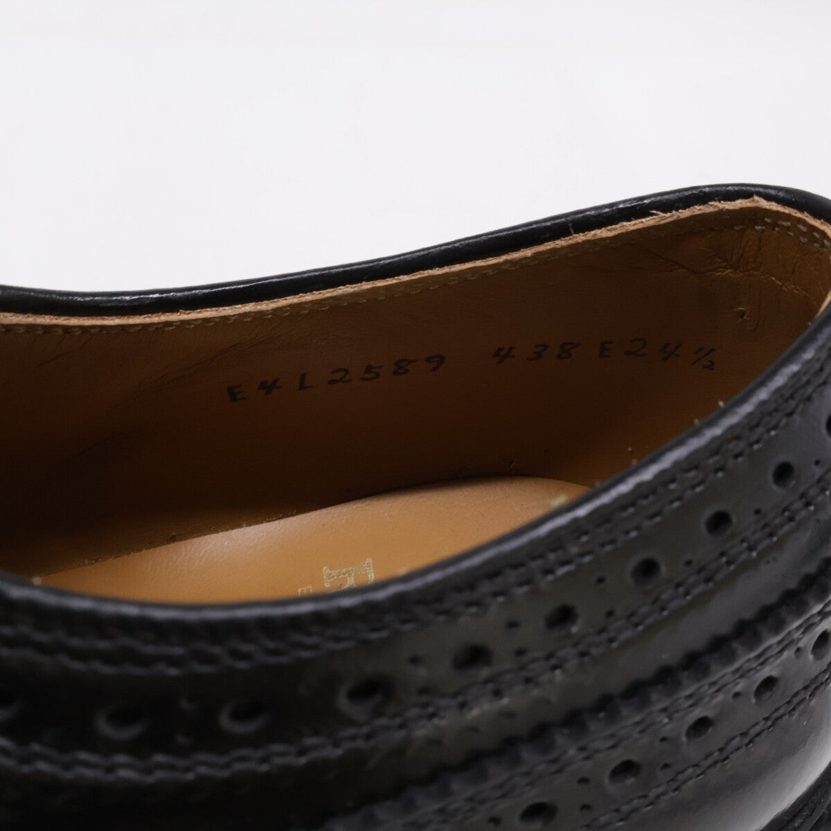 REGAL 2589 Black Wingtip Derby Sneakers Size 24 1/2EE