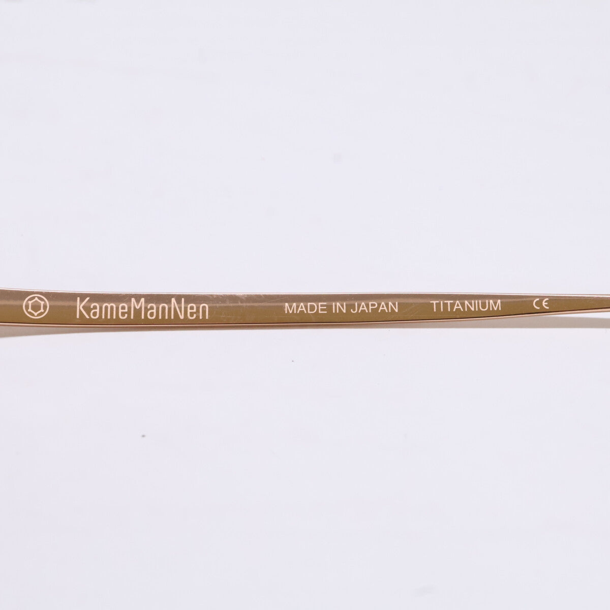 KameManNen KMN9918 RG Oval Gold Titanium Glasses Size 45X22-145