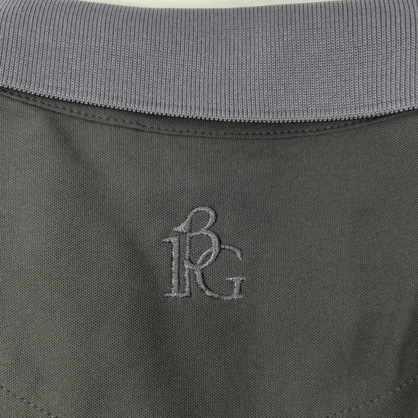 1piu1uguale3 Gray Polyester S/S Mesh Polo Shirt Size IV