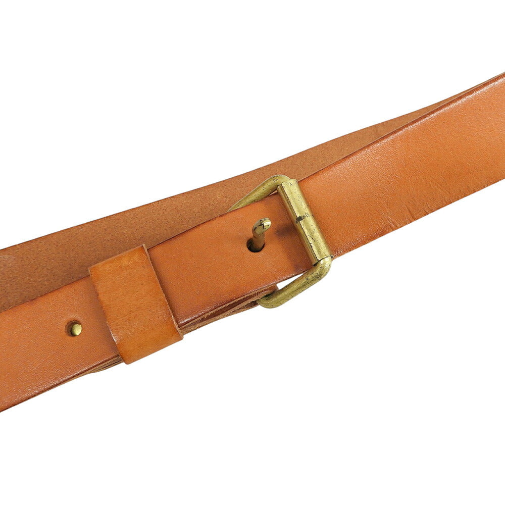 HERZ V-23 Leather Zipper Boston Bag Camel Size M