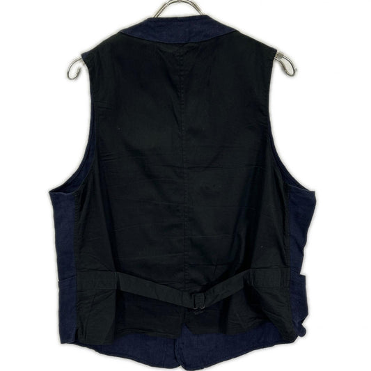 ANATOMICA Linen SAGAN Vest Navy Size L
