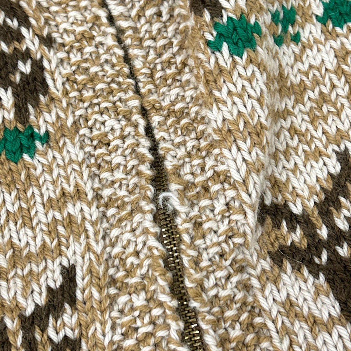 DOLCE&GABBANA Beige Wool Blend Cowichan Knit Sweater