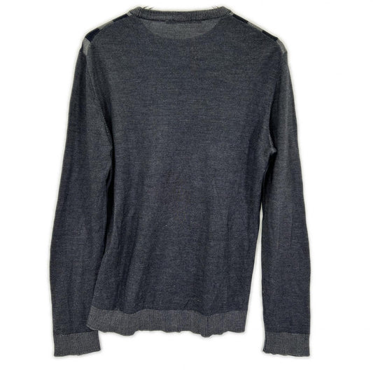 LOUIS VUITTON Damier Crewneck Silk Knit Shirt Multi Size M