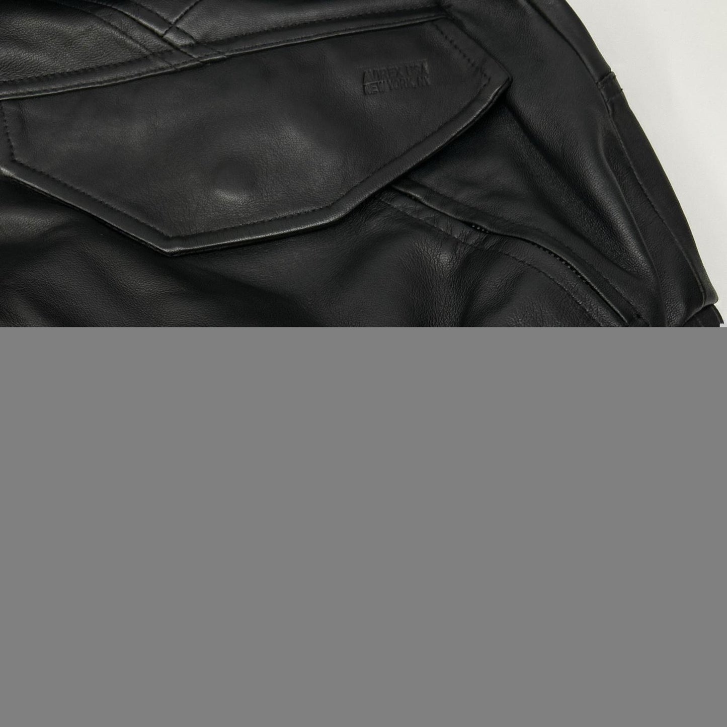 AVIREX Leather CWU Blouson Jacket Black Size M