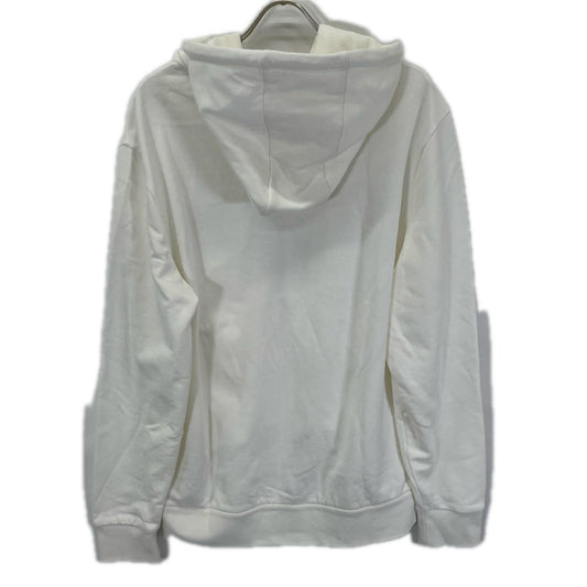 MONCLER 2020 White Embossed Logo Zip-Up Hoodie Size XL