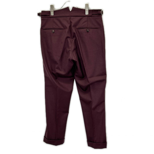 BERWICH Wine SCOTCH 2-Pleat Pants Size 44