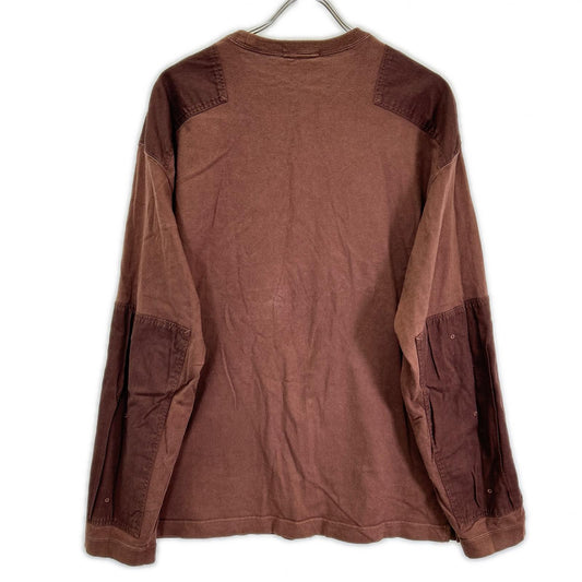 ISSEY MIYAKE MEN 12SS Brown Denim Sleeve T-Shirt Size L