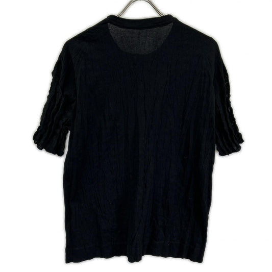 ISSEY MIYAKE MEN 16SS Black Mesh Panel T-Shirt Size 3