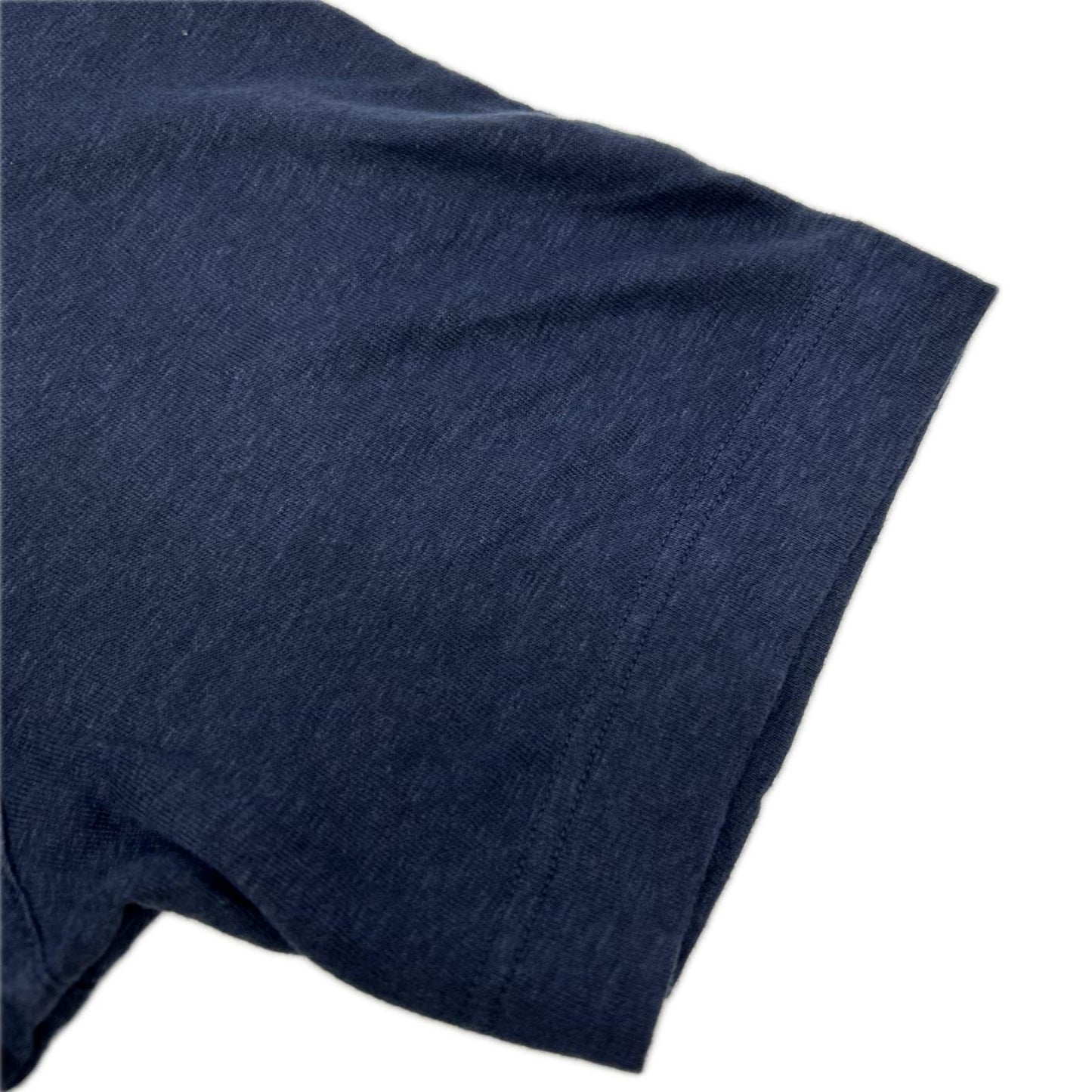 FILIPPO DE LAURENTIIS Linen Blend Crewneck Knit Navy Size 48