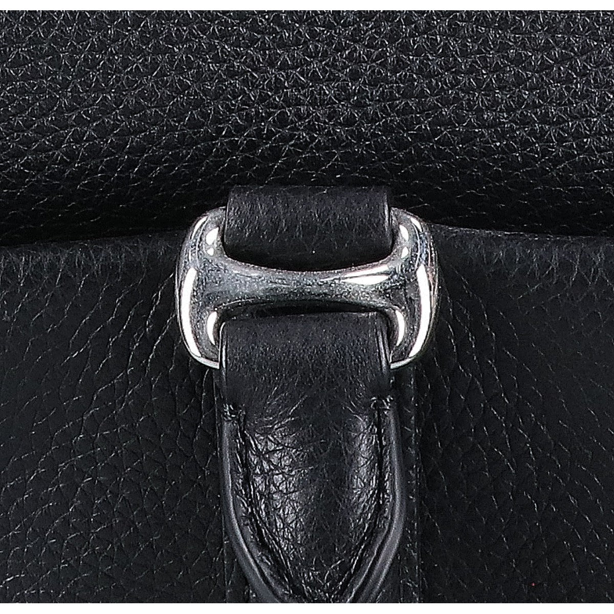 BALLY Embossed Grain Leather Briefcase Black Size ONE SIZE