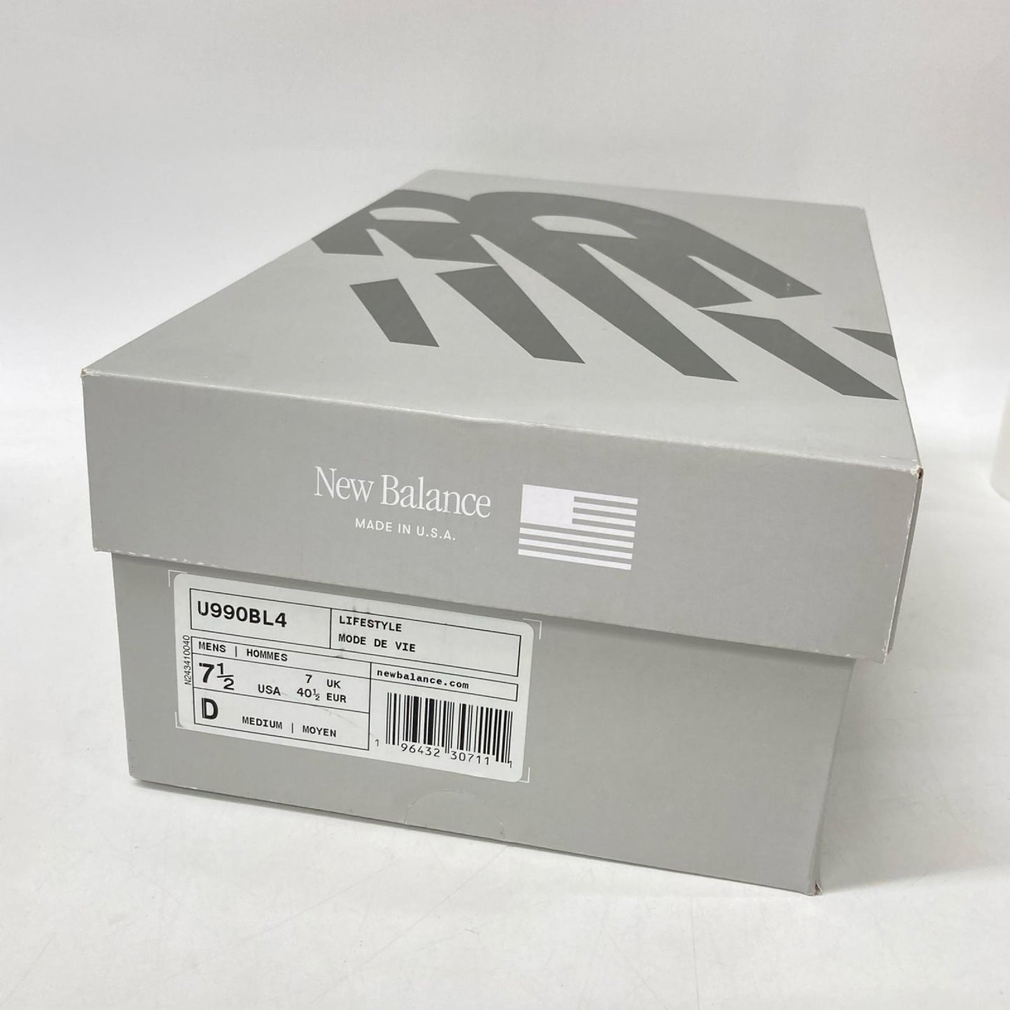NEW BALANCE U990BL4 Made in USA Sneakers Black Size 7 1/2