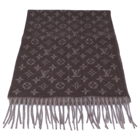 LOUIS VUITTON Cashmere Wool Monogram Gradient Scarf
