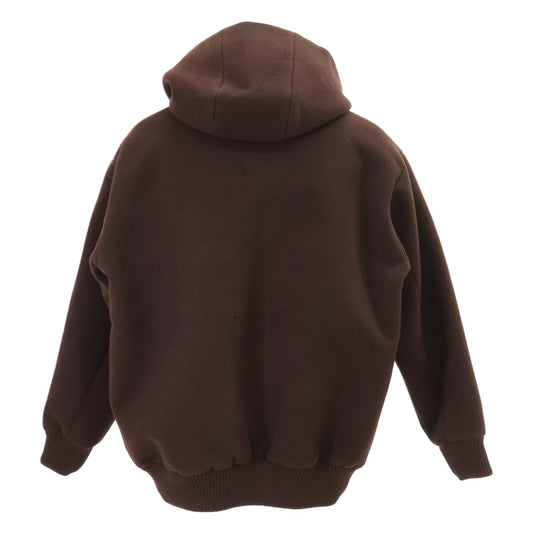 AURALEE 24AW Dark Brown Wool Pile Zip Hoodie Jacket Size 3
