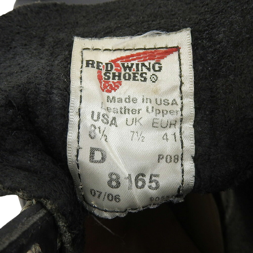 Red Wing 8165 Irish Setter Black Leather Boots Size 8 1/2D(US)