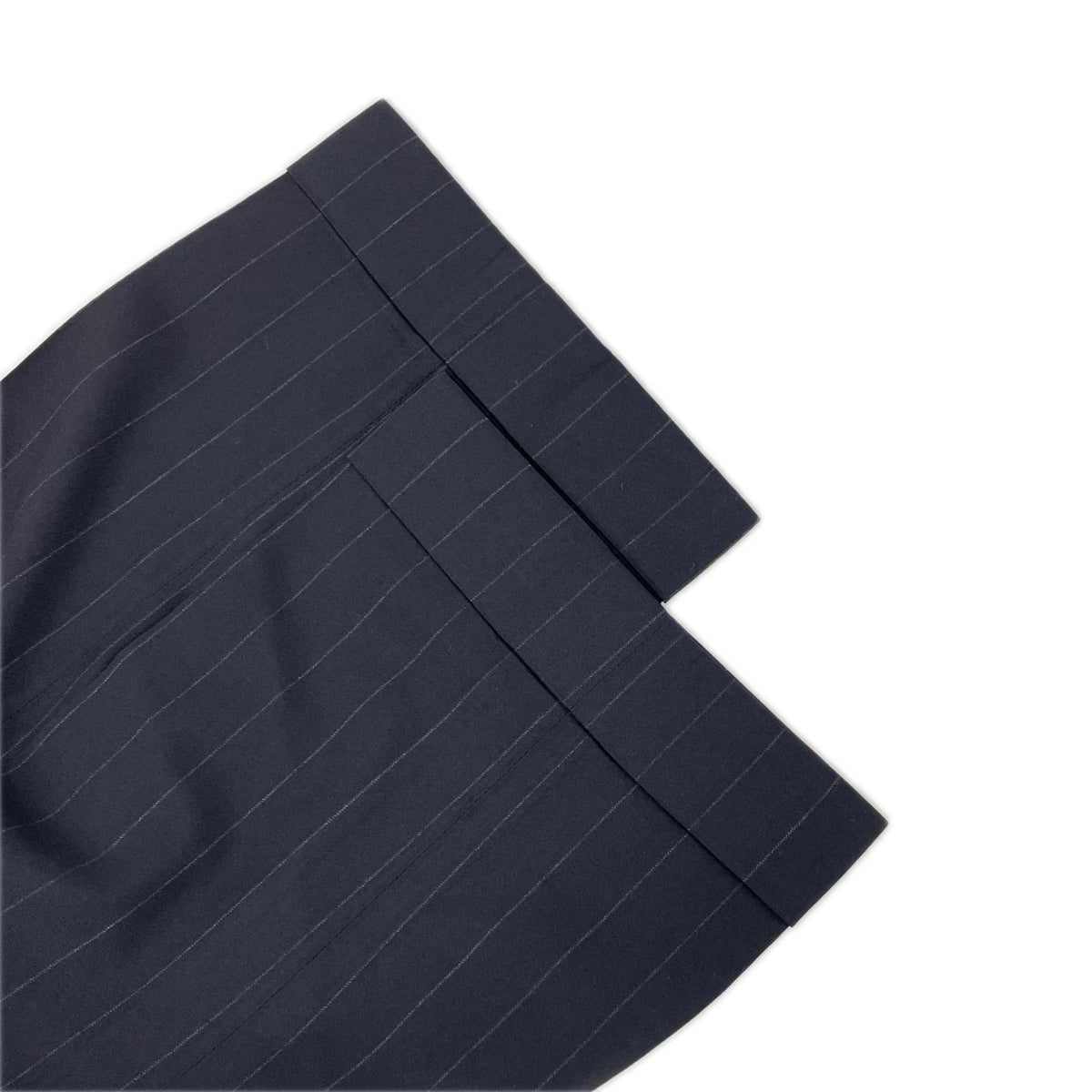RING JACKET Black Wool Stripe 3B Roll Lapel Jacket Size 48