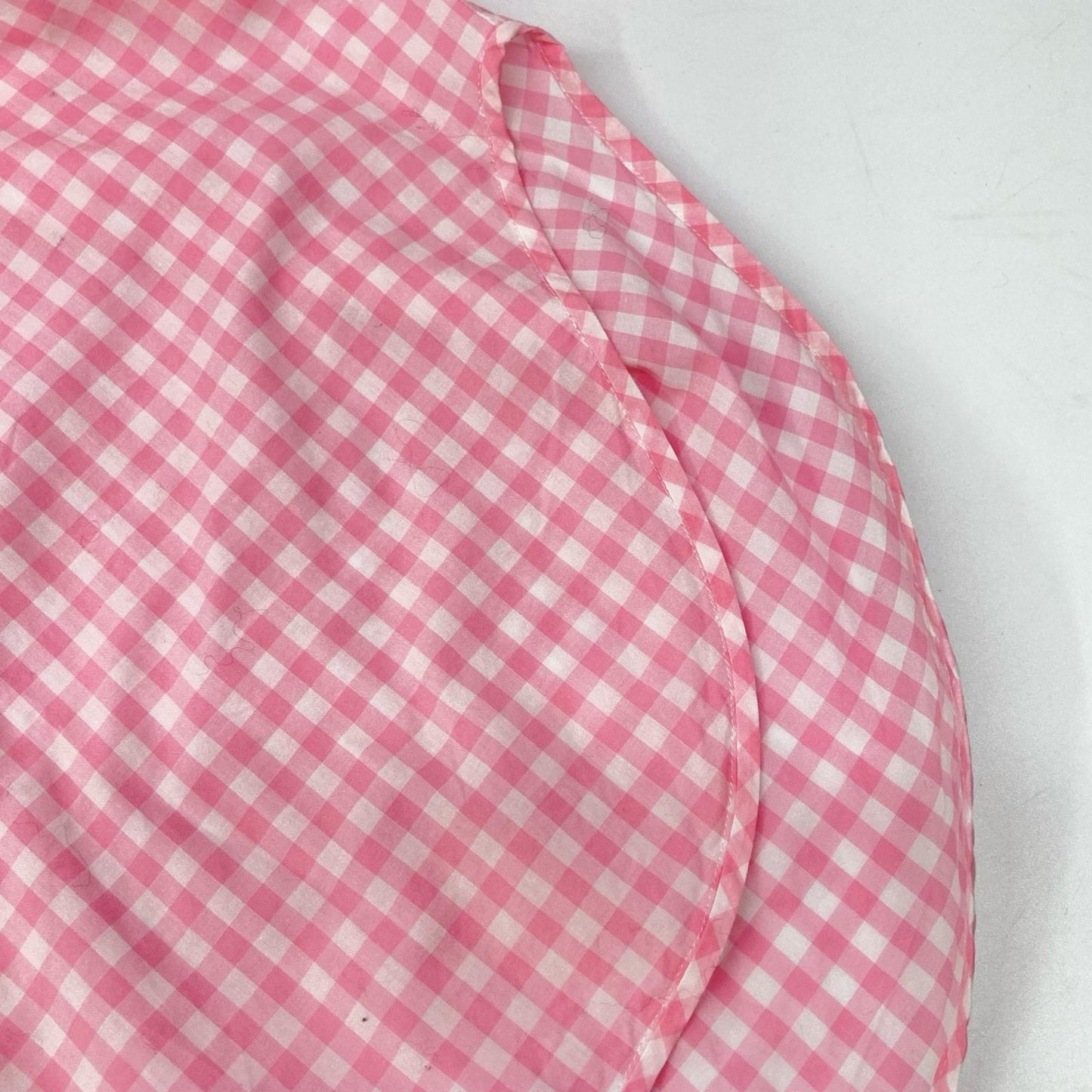 BLAMINK Pink x White Cotton Gingham Sleeve Shirt Size 48