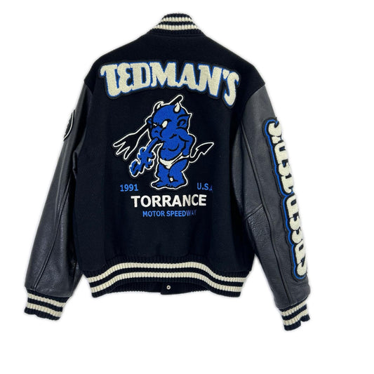 TEDMAN x Limited Edition TDJ Varsity Jacket Wool Blue Demon Size 40