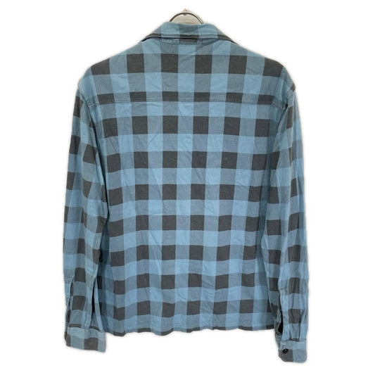 RRL Cotton Buffalo Check Jersey Work Shirt Blue/Gray Size S