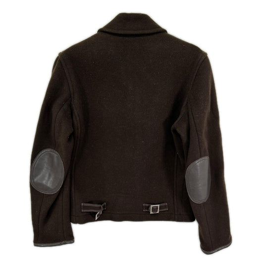 gloverall xYMC Dark Brown Wool Blend Arm Patch Coat
