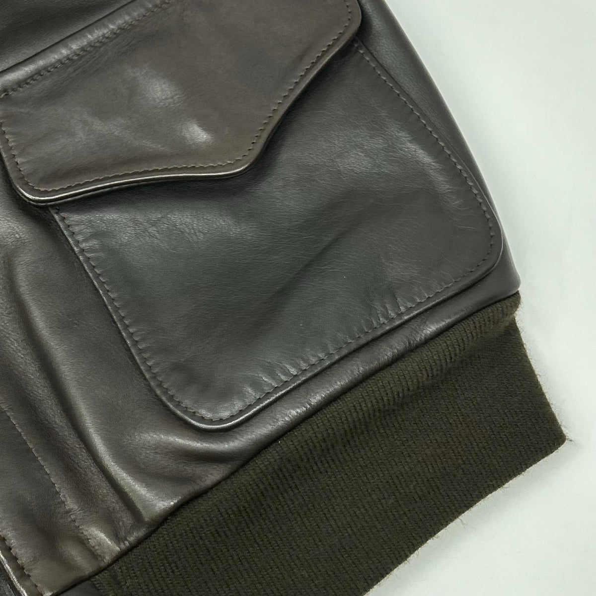 AVIREX A-2 Dark Brown Cowhide Leather Flight Jacket Size 38