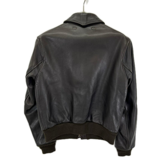 AVIREX A-2 Dark Brown Cowhide Leather Flight Jacket Size 38