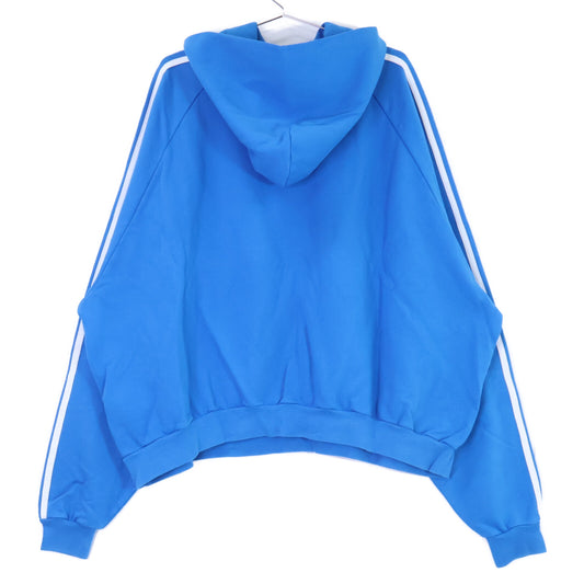 BALENCIAGA x Adidas Large Fit Logo Hoodie Blue Size 1