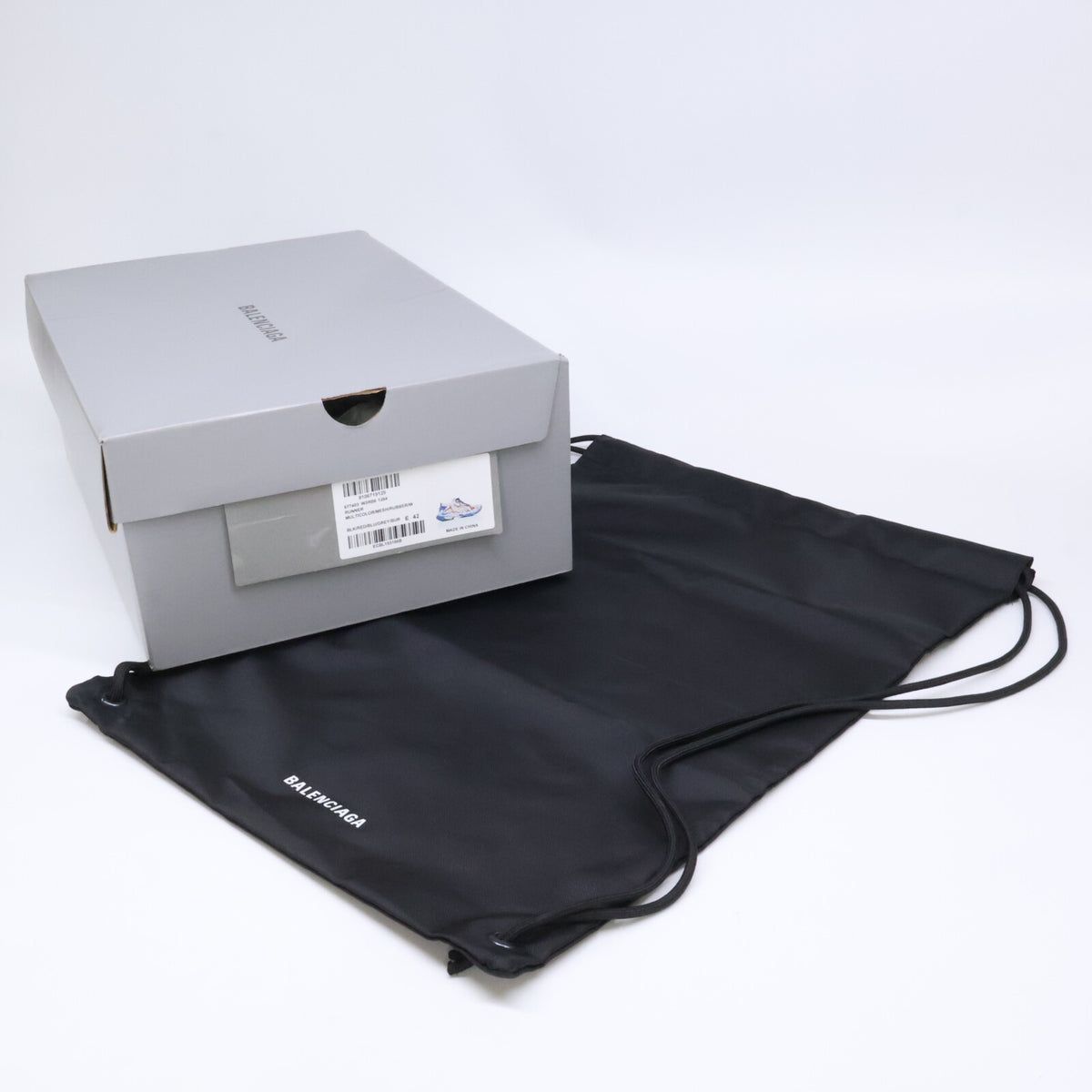 BALENCIAGA Runner Distressed Sneakers Silver Size 27.5cm