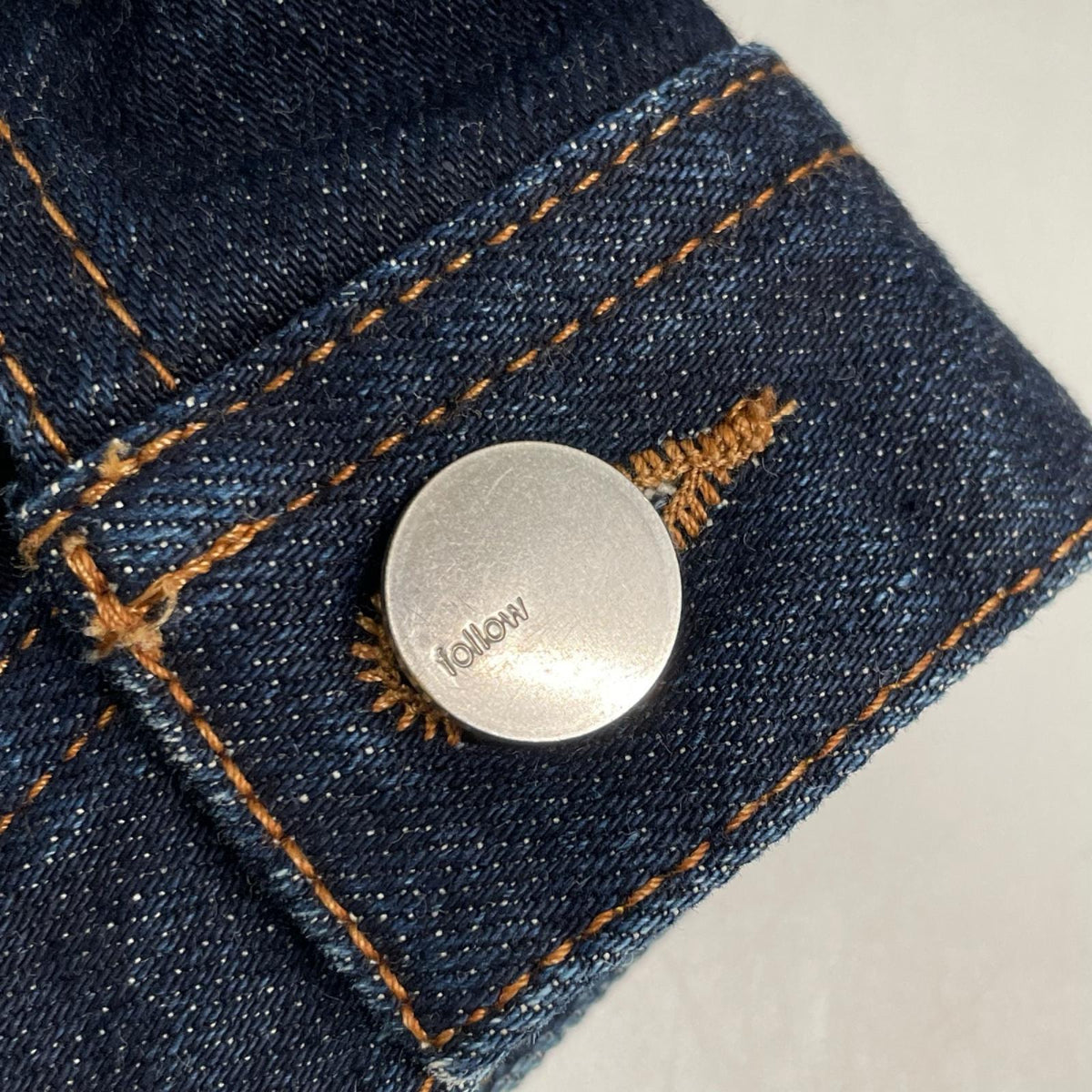 follow Made in Japan 4P Light Denim Indigo Blue Jacket Size L