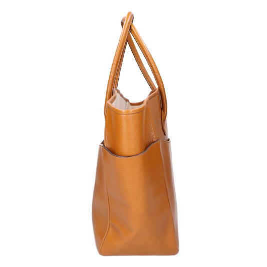 Cisei Leather Tote Bag Gold/Camel
