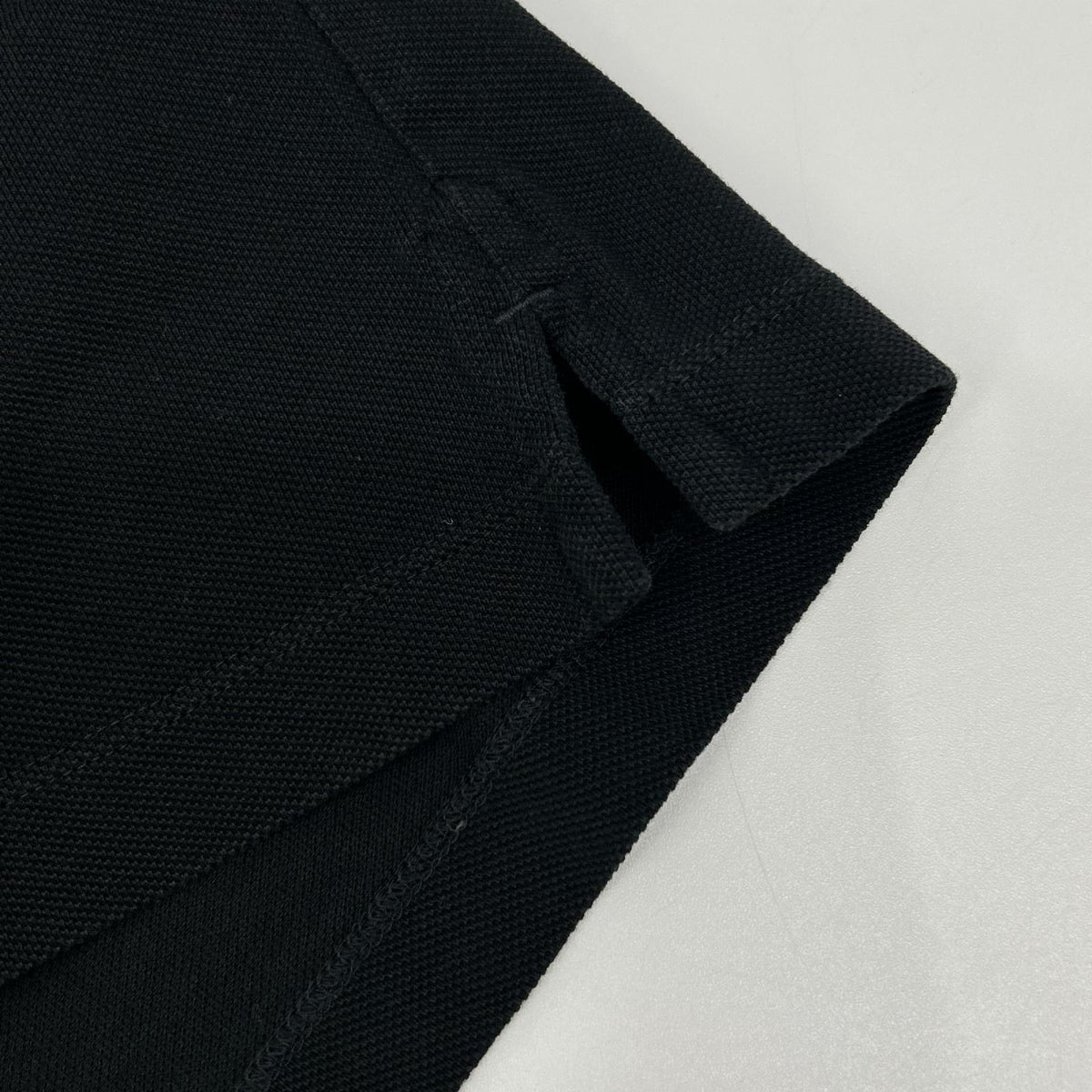 BURBERRY Logo Embroidered Short Sleeve Polo Black Size S