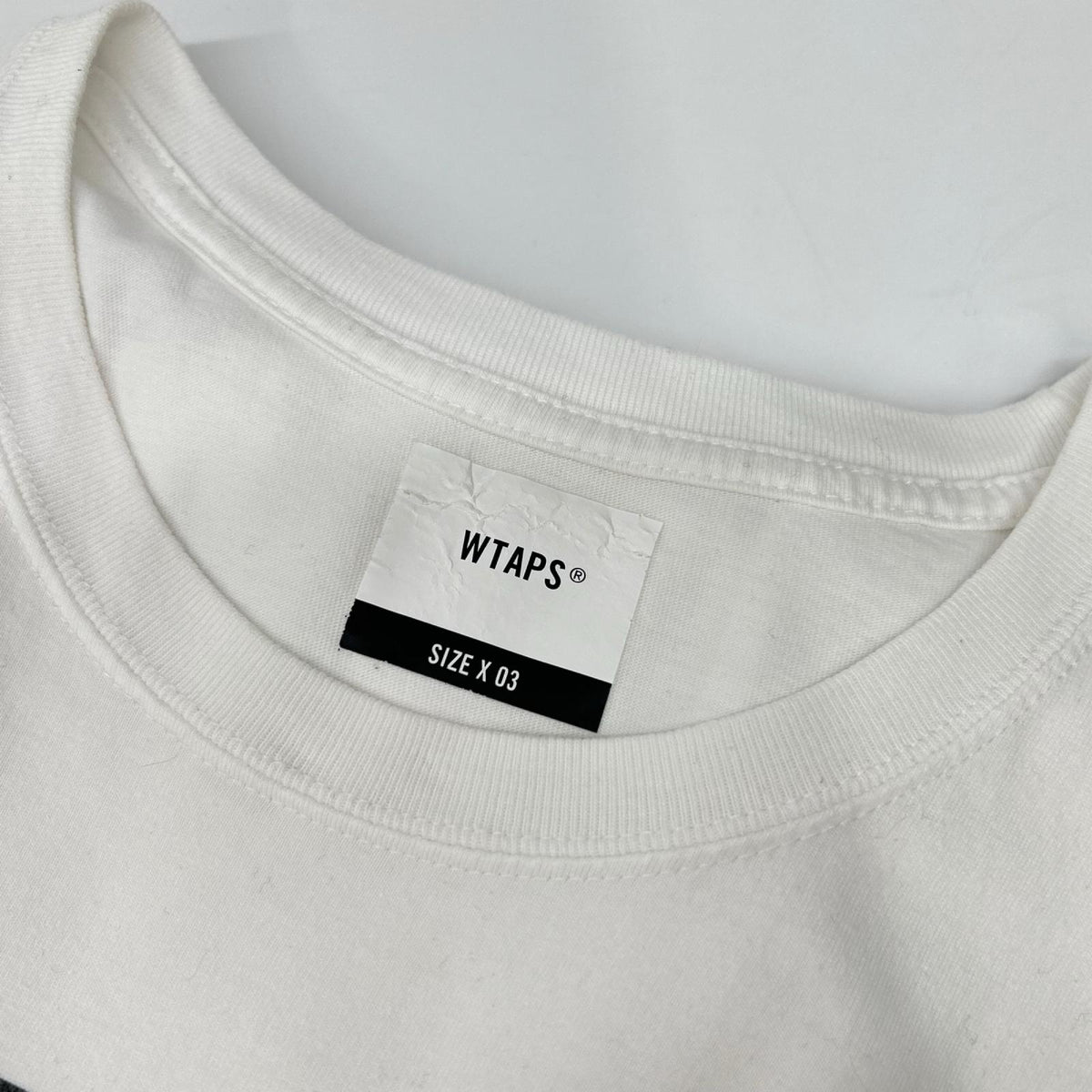 W)TAPS White Cotton CIRCA TEE Print T-Shirt Size X03